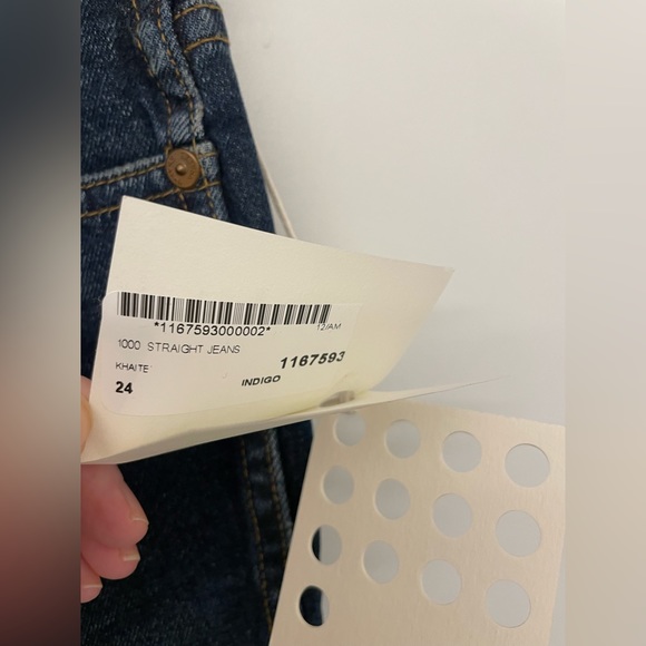 NWT KHAITE Vanessa High Rise Straight Jean - indigo - size 24 - Picture 8 of 10